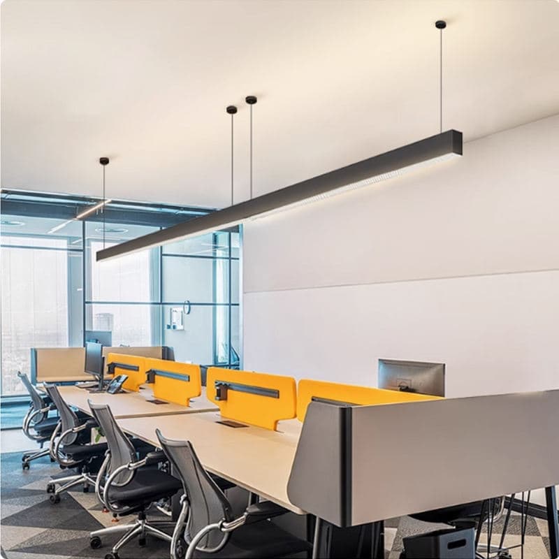 Modern office lighting design with elegant fixtures